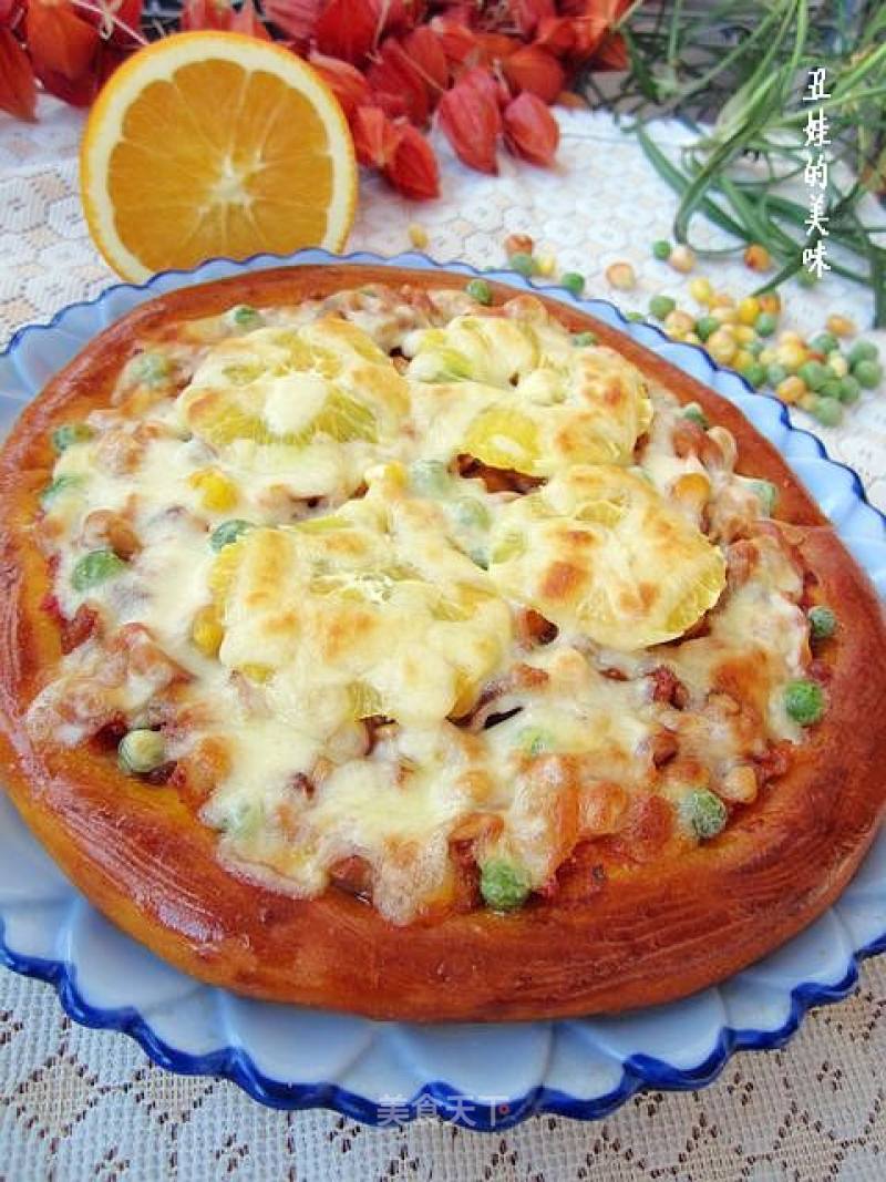 Orange-flavored Pork Belly Melon Pizza recipe