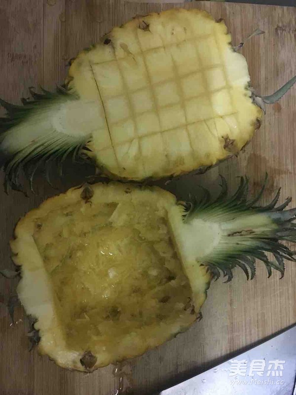 Pineapple Seafood Cheese Baked Rice recipe