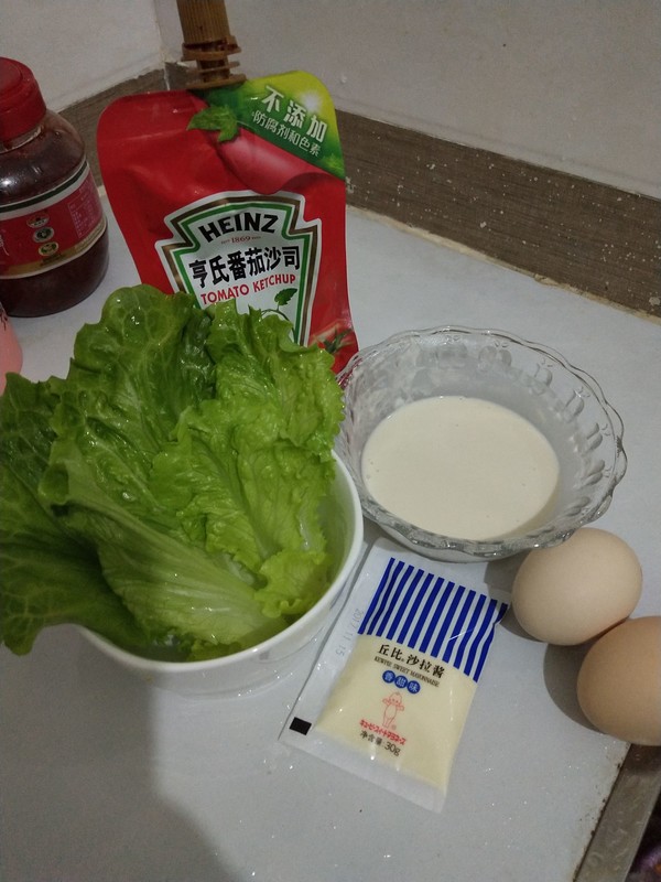 Egg and Lettuce Pancakes recipe