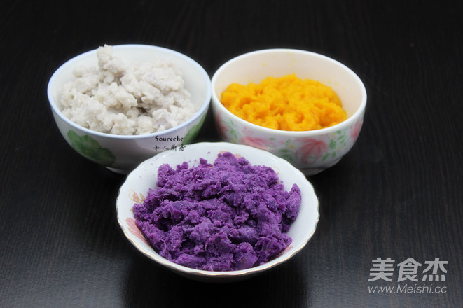Colorful Taro Balls recipe