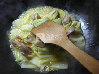 Curry Round Clams and Boiled Cabbage recipe