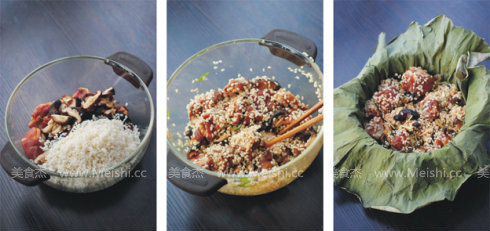 Steamed Pork Ribs with Lotus Glutinous Rice recipe