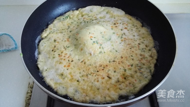 Wild Onion Carrot Egg Pancake recipe