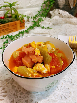 Tomato Loofah Soup recipe