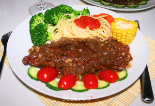 【valentine's Day Candlelight Dinner】black Pepper Steak Pasta recipe