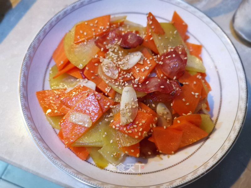Sausage Fried Potato Chips recipe