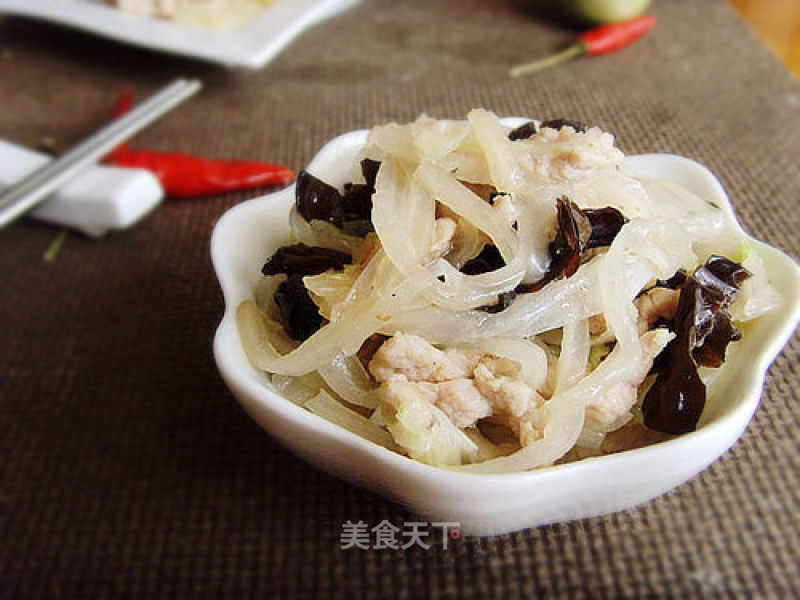Chinese Cabbage with Shredded Pork recipe