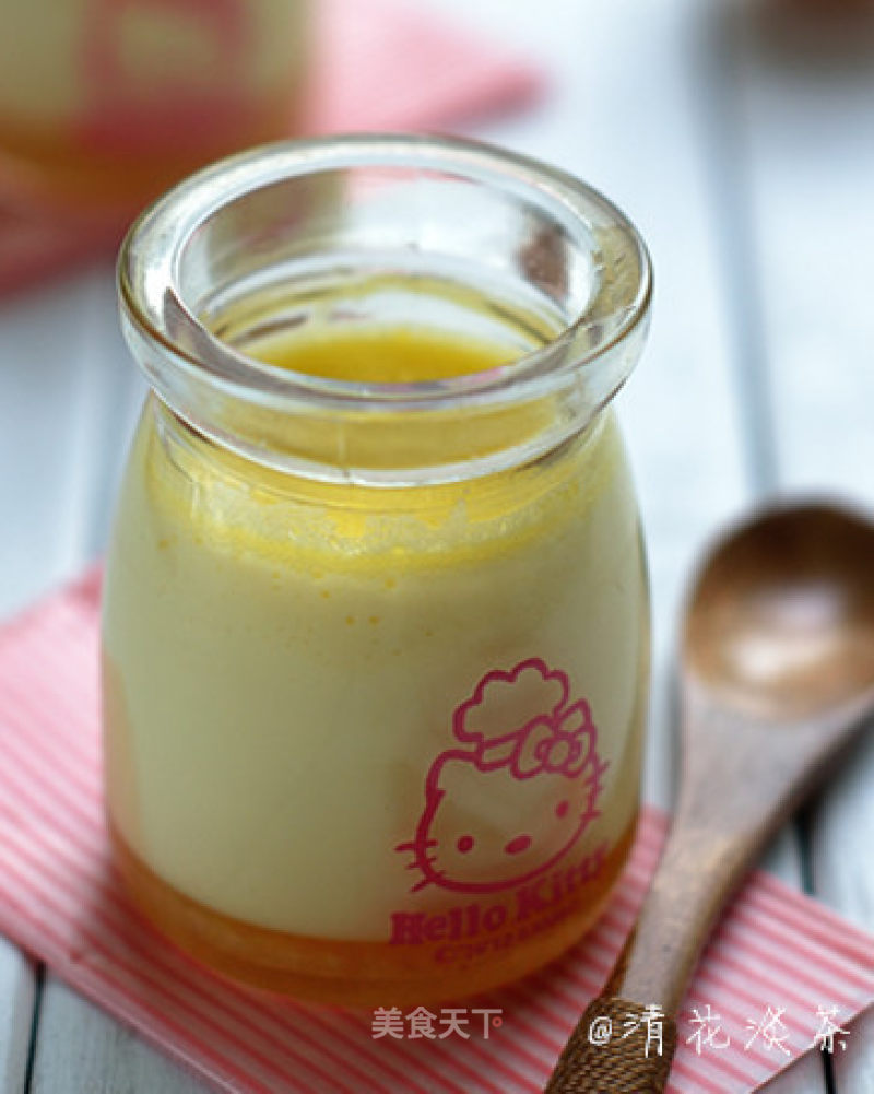 Cute Milk Bottle Caramel Pudding recipe