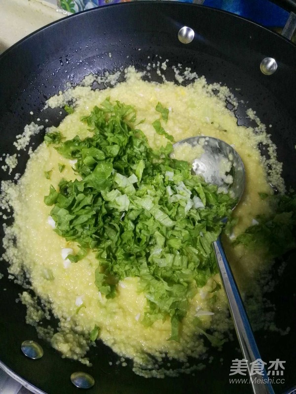 Nutritious Rice Porridge with Salted Egg and Vegetables recipe