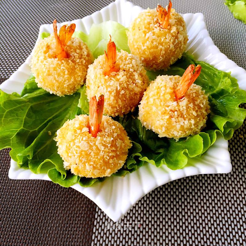 #aca烤明星大赛#roasted Potatoes and Shrimp Balls recipe