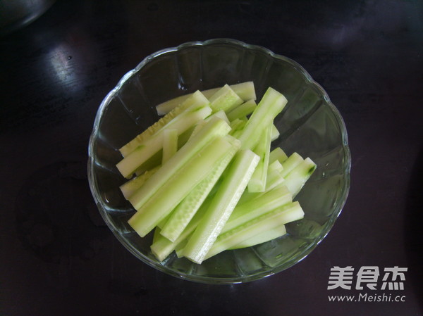 Cucumber Strips with Egg Yolk recipe