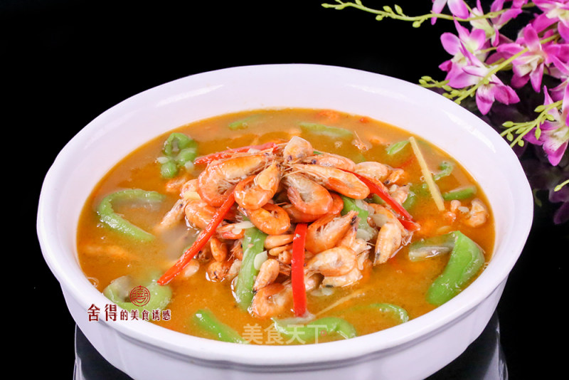 Loofah Boiled River Prawns recipe