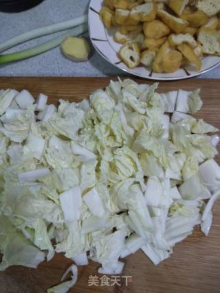 Stir-fried Cabbage Heart with Tofu recipe