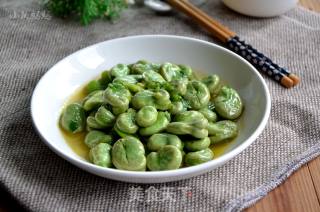 Broad Beans with Scallion Oil recipe