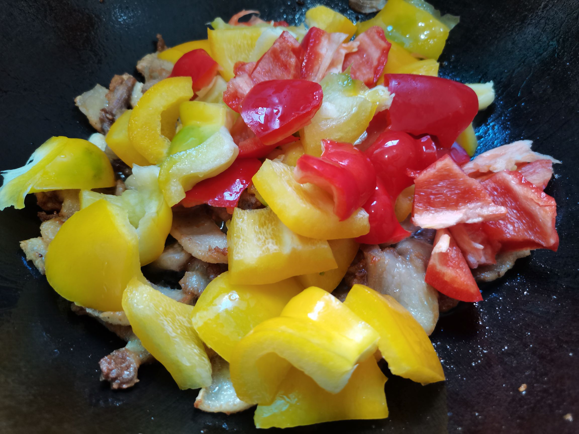 Stir-fried Pork Belly with Bell Peppers recipe