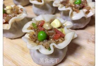 #花样美食#colorful and Linglong Flower Bud Shaomai recipe