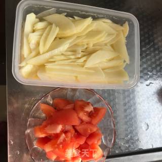 Stir-fried Potatoes with Tomatoes recipe