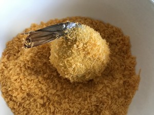 Golden Anchovy Shrimp Balls without A Drop of Oil recipe