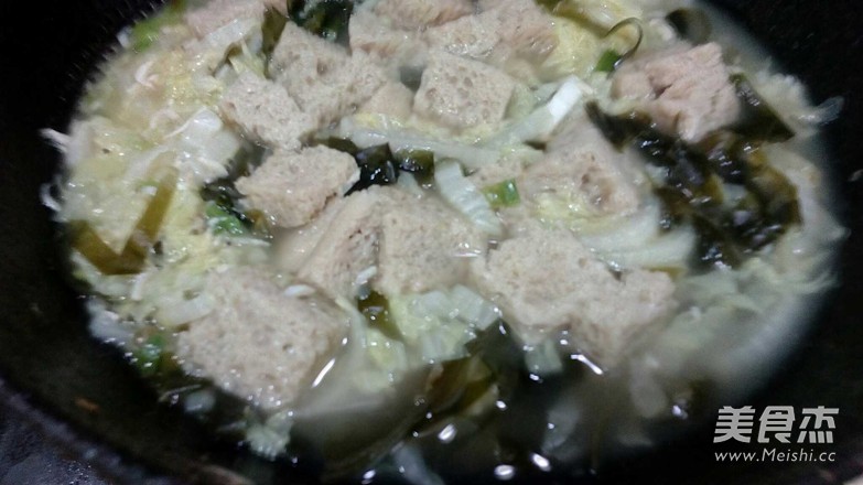 Roasted Bran Cabbage Seaweed Soup recipe