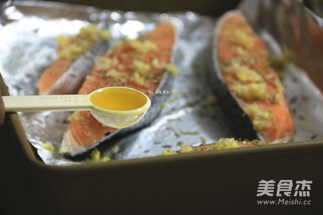 Rosemary Grilled Salmon Steak recipe