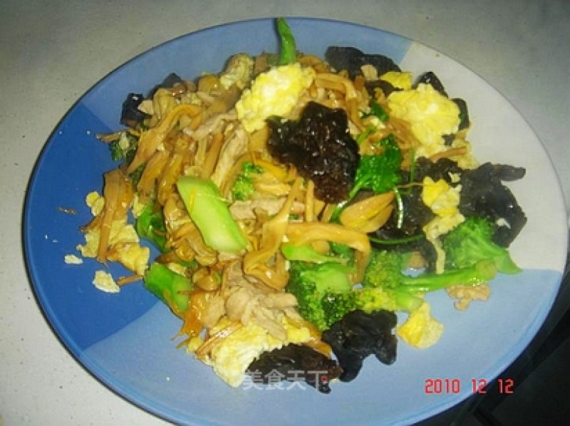 Colorful Mushu Meat recipe