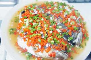 Steamed Fish Head with Chopped Pepper recipe