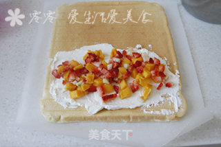 Swiss Roll Fruit Cream Cake Roll recipe