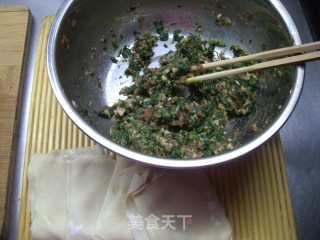 Wild Vegetable Meat Wonton recipe