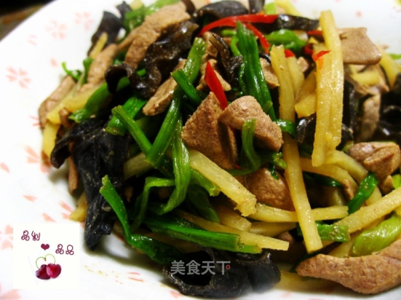 【chinese New Year Health】three Silk Fried Pork Liver recipe