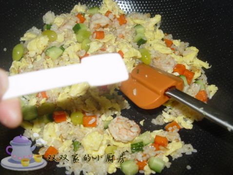 Fried Rice with Shrimp and Ginkgo Egg recipe