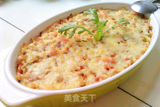 Assorted Ham Baked Rice recipe