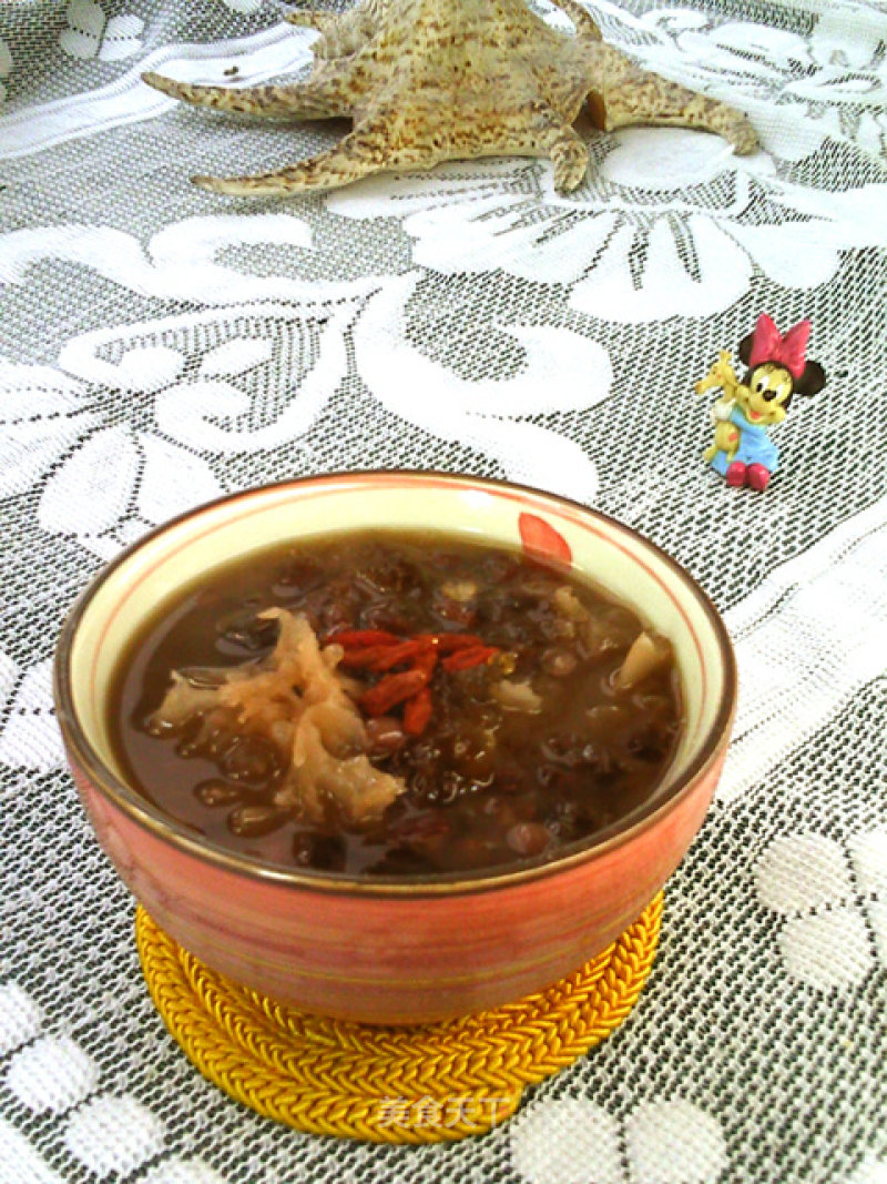 Red Bean Peach Gum White Fungus Soup recipe