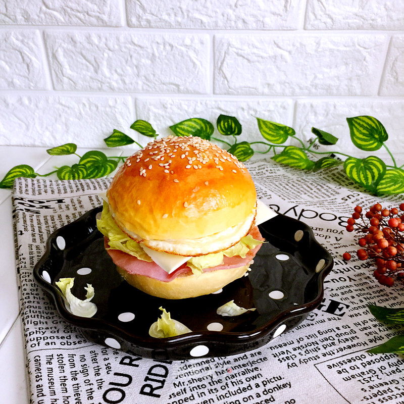 #trust之美# Egg Ham Burger recipe