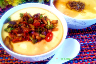 Steamed Egg Custard (one Type of Steamed Egg with Two Flavors) recipe