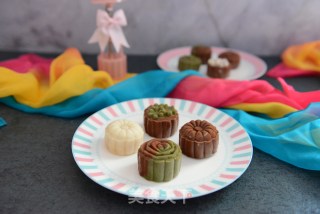 Three-color Snowy Mooncakes recipe