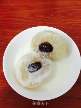 Yogurt Pear Steamed Dates recipe