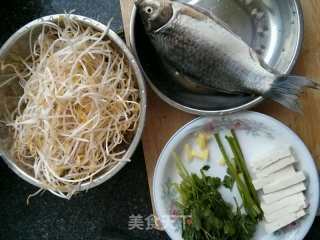 Crucian Carp with Bean Sprouts and Tofu Soup recipe