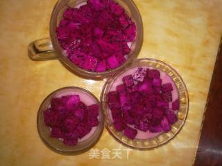 Strawberry Pudding Dragon Fruit Cup recipe