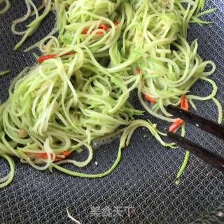 Fried Chayote with Shrimp Head recipe