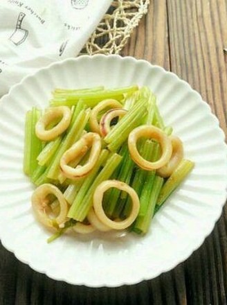 Celery Fried Squid Rings recipe