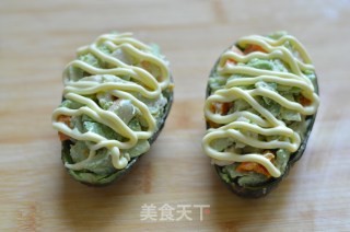 There is Also A New Way to Eat Fruit-----baked Shrimp with Avocado recipe