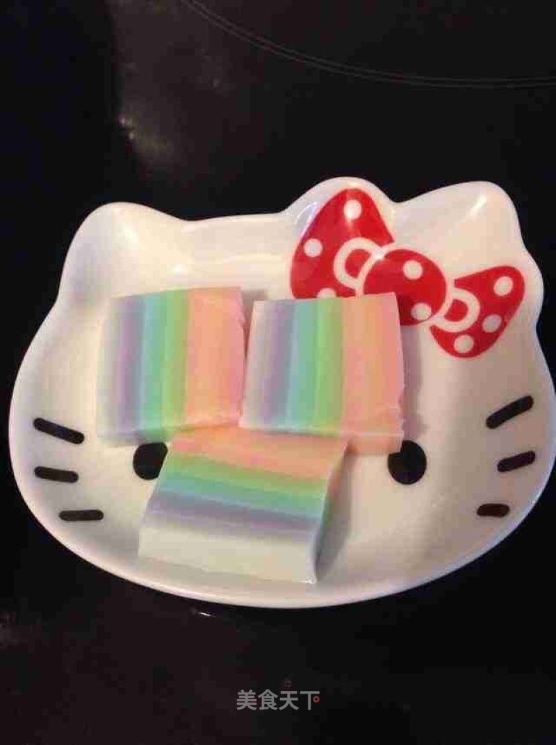 Rainbow Coconut Milk Jelly recipe