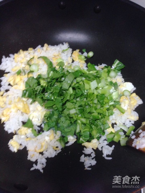 Fried Rice with Choy Sum and Egg recipe