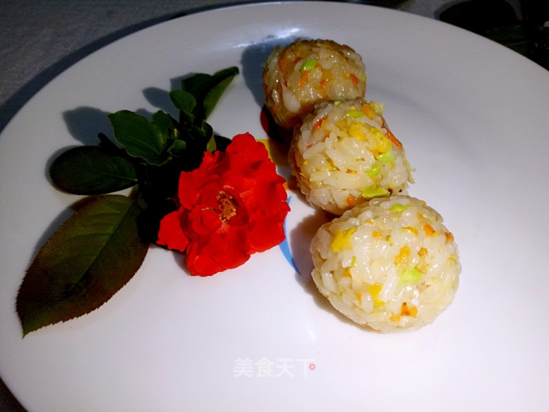 Seafood Rice Balls with Mixed Vegetables Make Kids Love Eating recipe