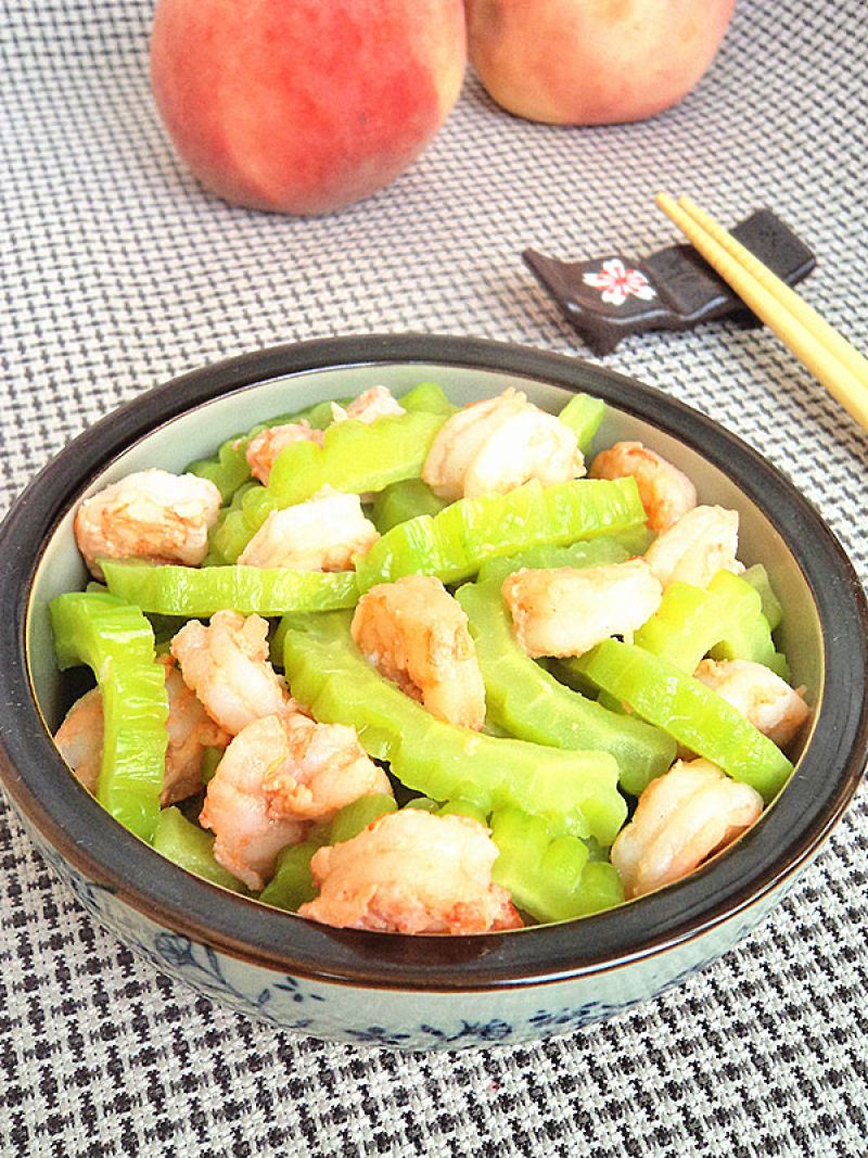 Fried Bitter Gourd with Shrimp recipe