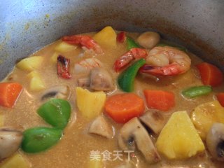 Curry Braised Shrimp and Mixed Vegetables recipe