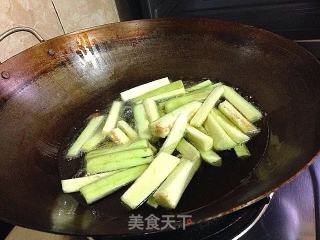 Red Pepper and Eggplant Mixed with Preserved Eggs recipe