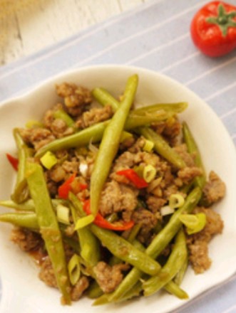 Stir-fried String Beans with Minced Meat recipe