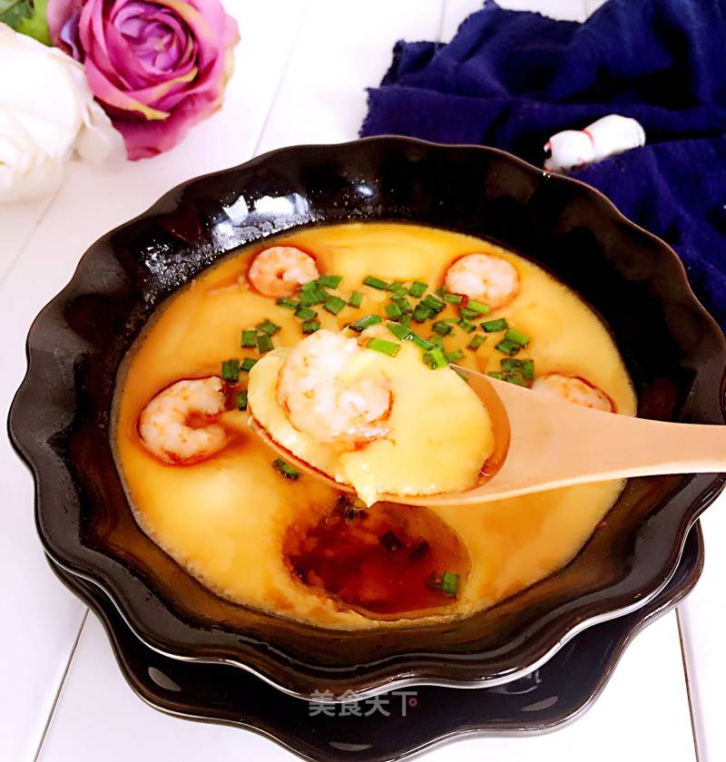 #trust之美#shrimp Steamed Egg recipe