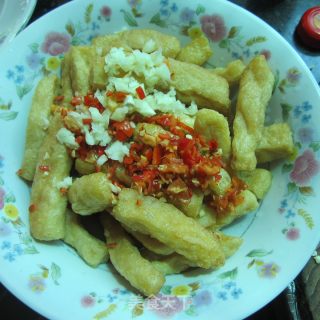 Tofu with Chopped Pepper and Garlic Rice recipe